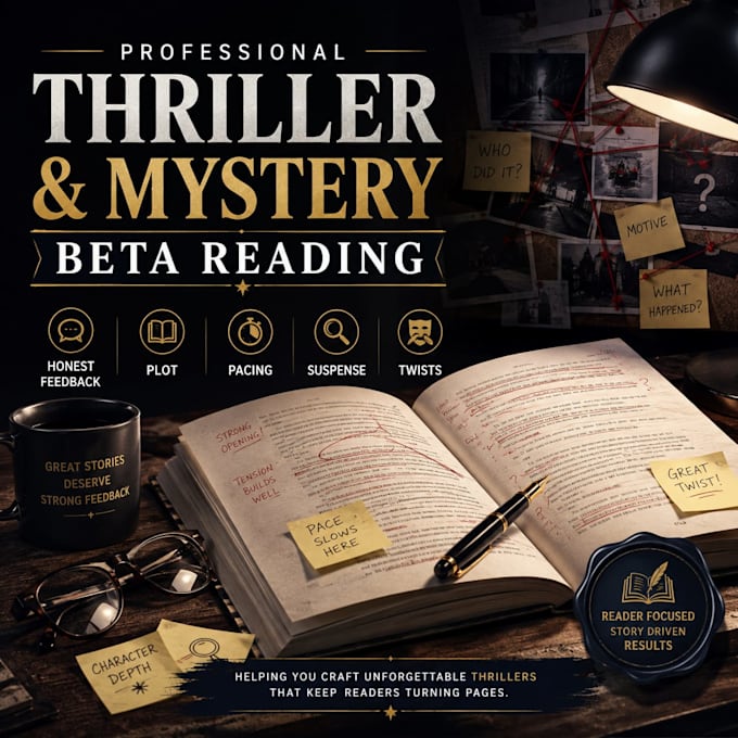 beta read your thriller or mystery novel