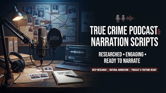 write engaging true crime podcast and narration scripts