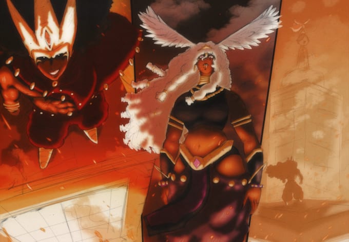 draw 2d art concept art illustrations and or sketches