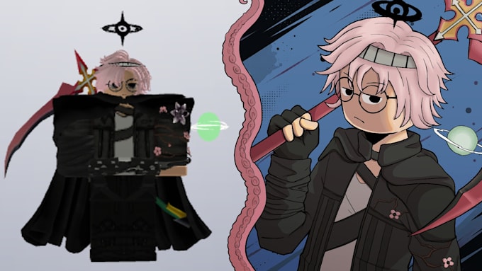 draw your minecraft or roblox skin in anime style