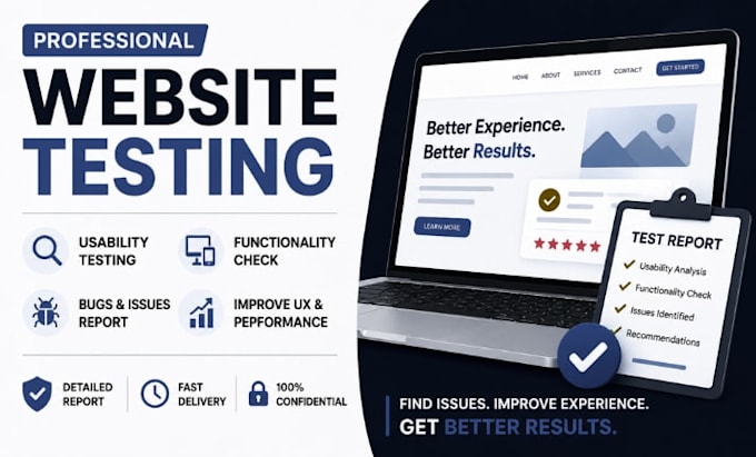 build high conver website testing and usability testing
