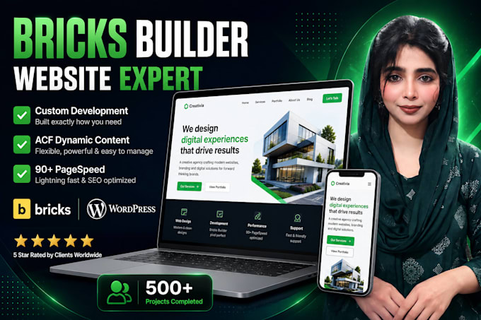 design and develop a bricks builder wordpress website