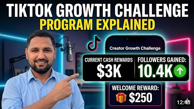 join the tiktok growth challenge directly on your account