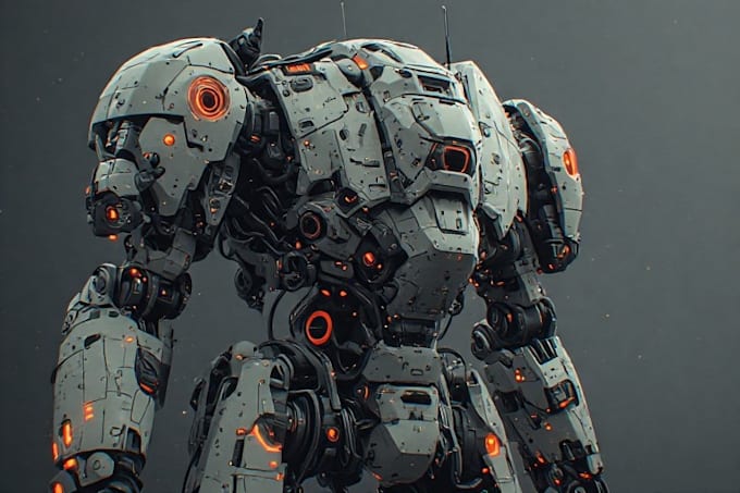design sci fi mecha and robot concept art
