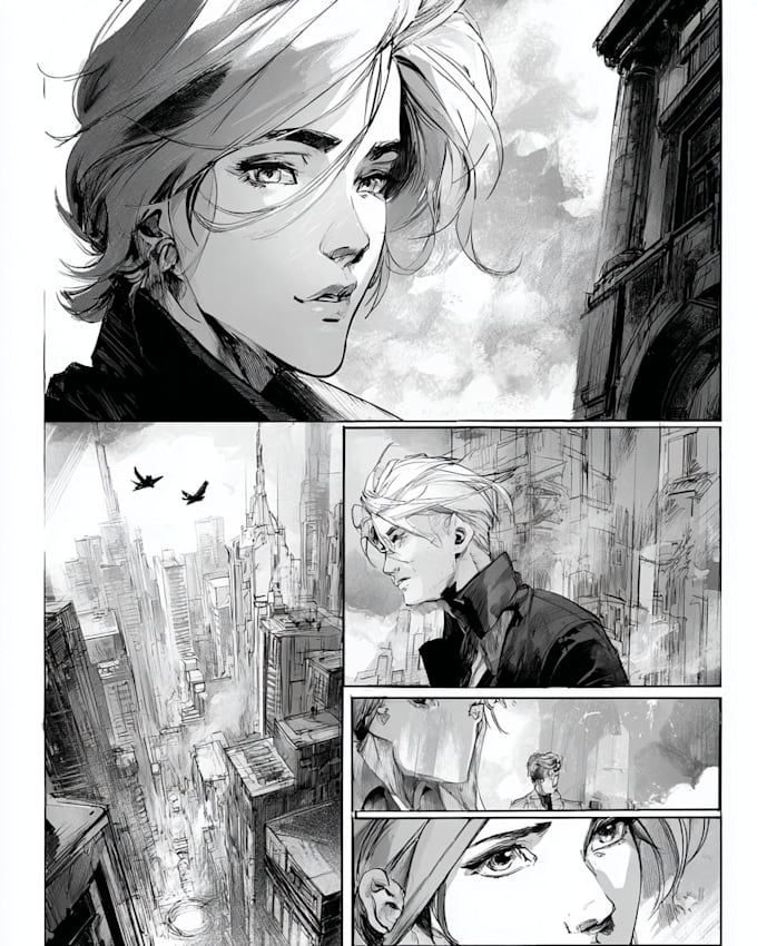 draw comic page, graphic novel comic illustration comic