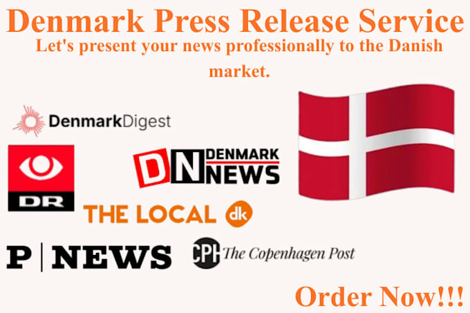 write and distribute denmark press release to danish top media outlets