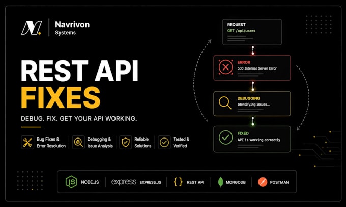 fix issues and bugs in your rest API using node js