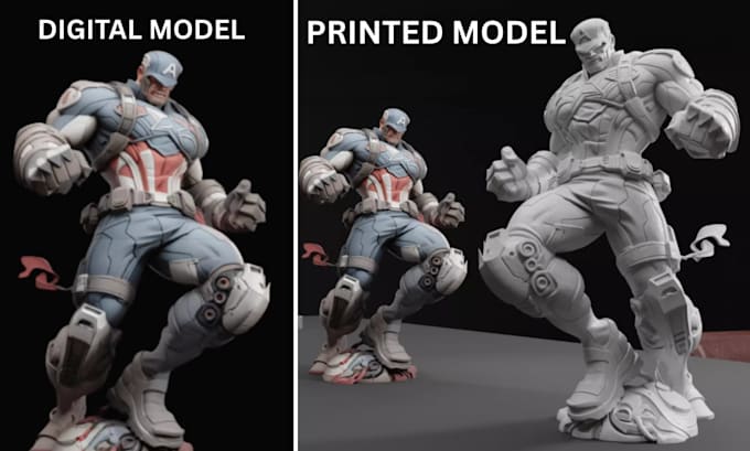 sculpt 3d model character model statue action figure stl obj with printing