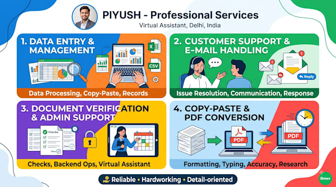 do data entry and customer support