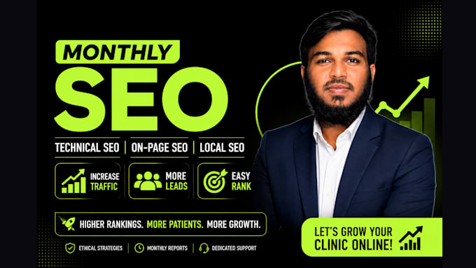 monthly SEO service with technical on page and local