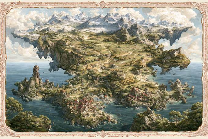 create your fantasy or concept world with a minimal map