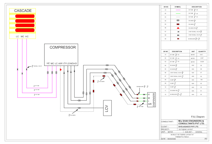 autocad design for tubing project