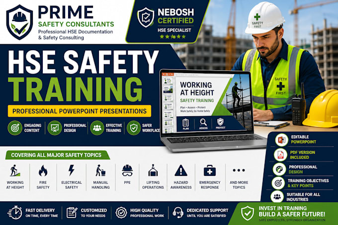 create professional hse safety training powerpoint presentations
