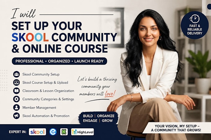 do skool community setup, circle so, skool course upload, skool online course