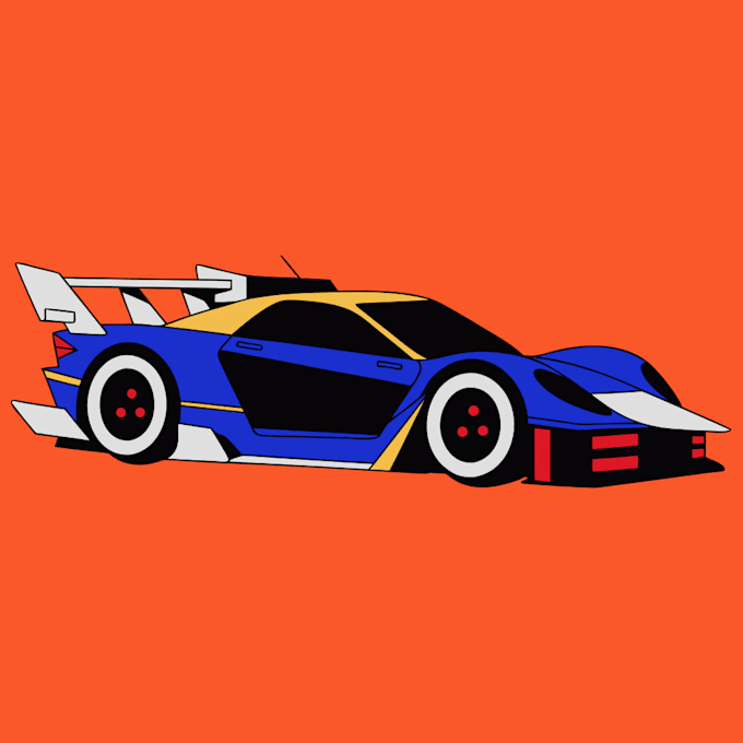 do racing car and automotive illustration in vector art