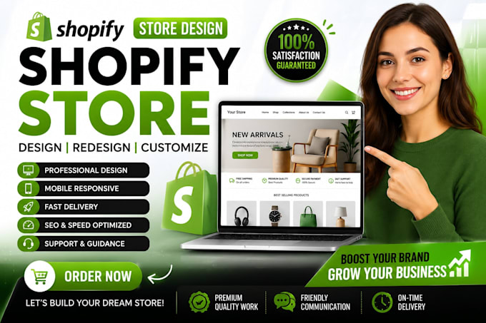 shopify store design and redesign