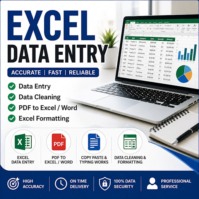 do excel data entry, formatting and data cleaning