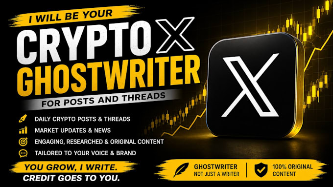 be your crypto x ghostwriter for daily posts and threads