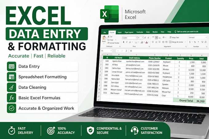 excel data entry formatting formulas and spreadsheet work