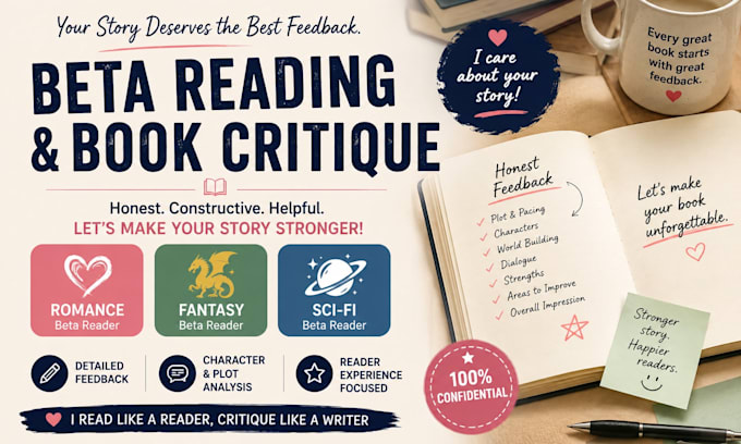 beta read critique, sci fi beta reader romance beta reader fantasy beta reader