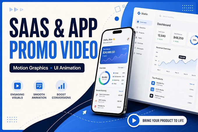 create a saas explainer video and software product demo
