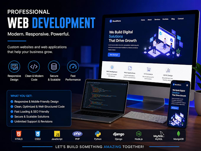 develop a responsive website or web application