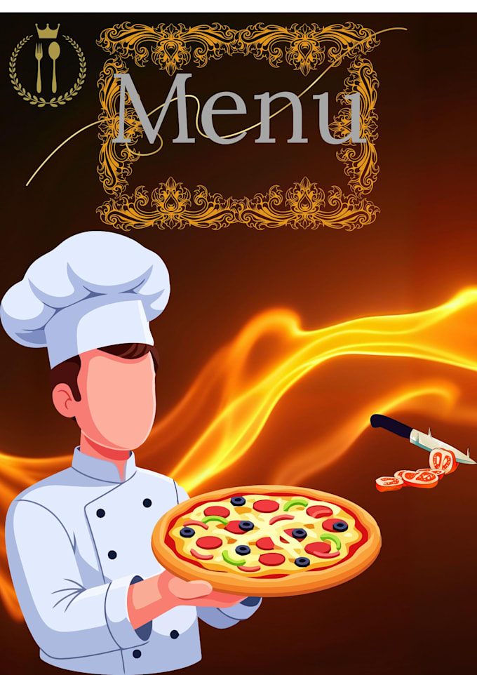 design a professional restaurant menu