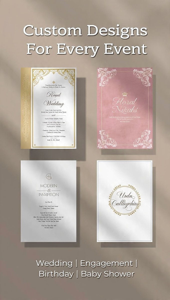 design beautiful digital wedding and nikah invitation card