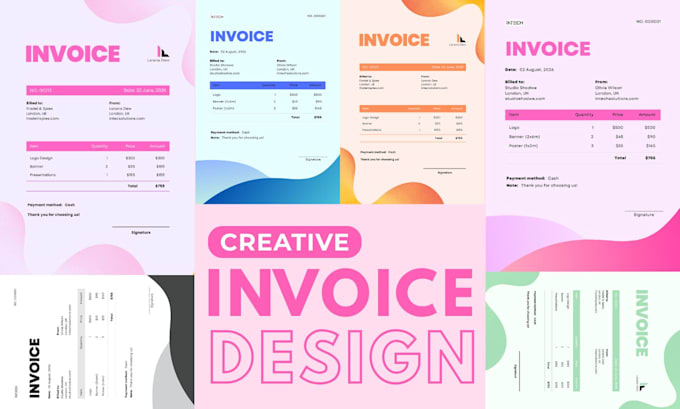 design attractive receipt, invoice design for business
