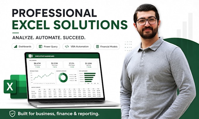 build a professional custom excel solution for your business