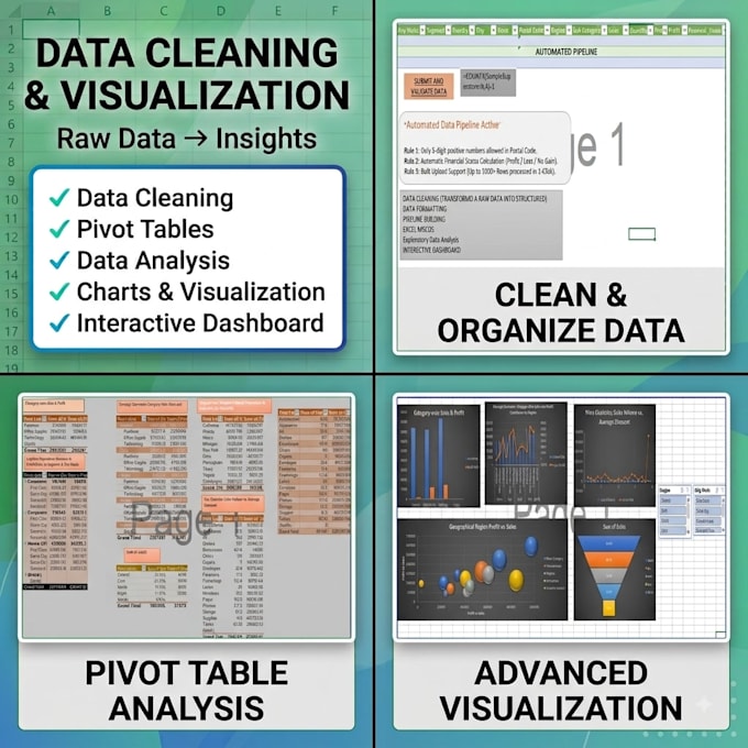 create interactive excel dashboard  visualization