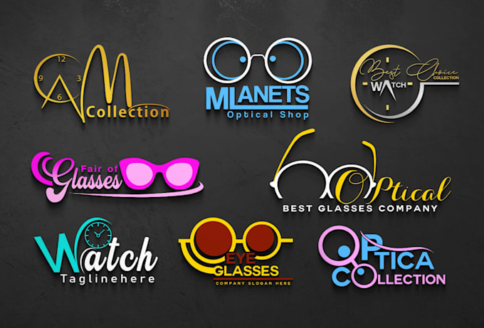 design sunglasses , watch, clock and optical shop logo
