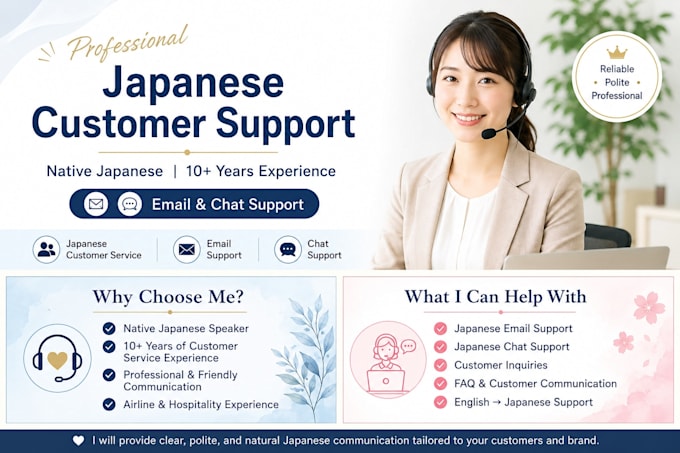 provide professional japanese customer support