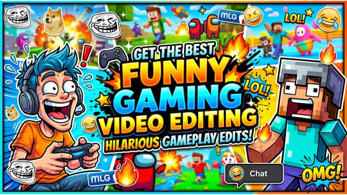 do your funny gaming video editing for youtube and twitch