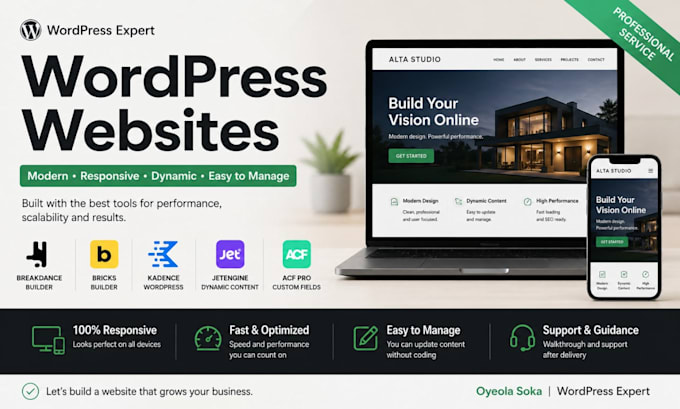 build breakdance builder wordpress website with jetengine and acf pro