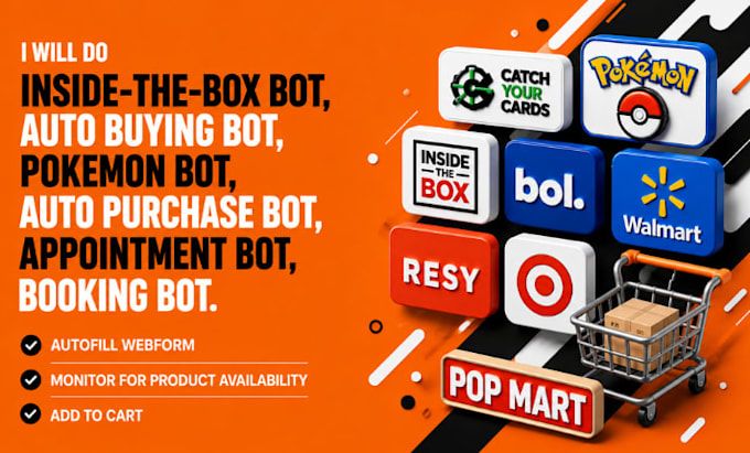program inside the box auto buying, pokemon purchase bot appointment bot booking