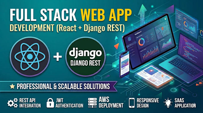 build a full stack web app with react and django