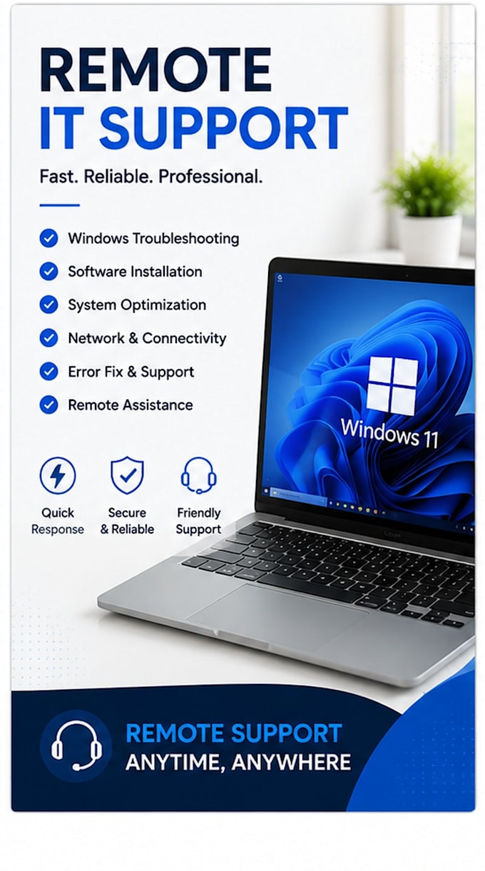 provide remote IT support for window and microsoft 365