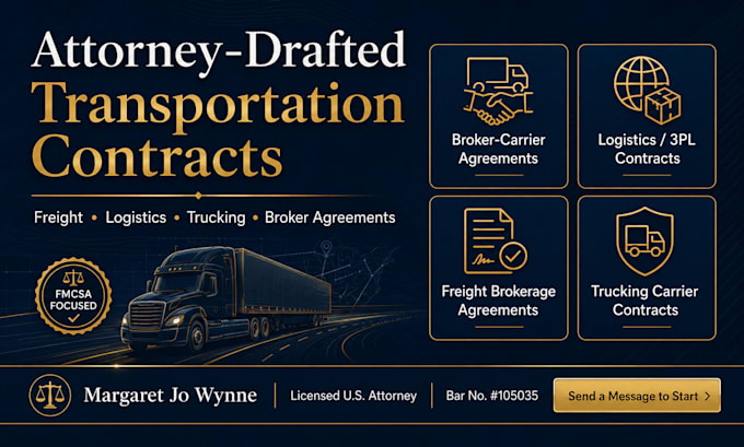 draft a legally binding freight broker and carrier agreement