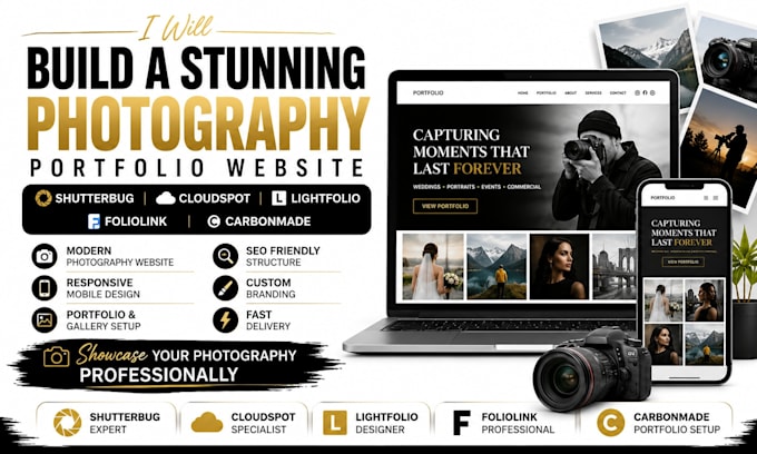 build shutterbug cloudspot lightfolio foliolink carbonmade photography website