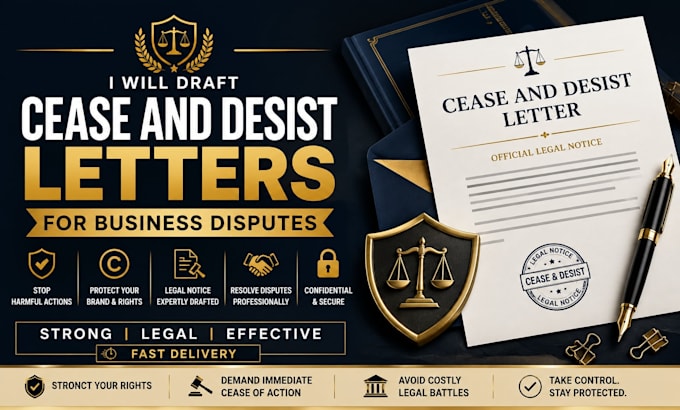 draft cease and desist letters for business disputes