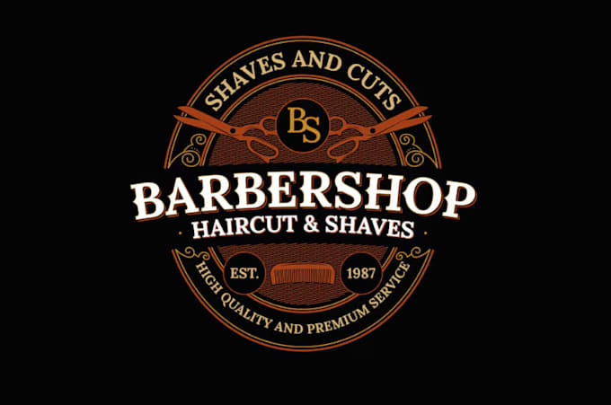 make modern barbershop and barber logo