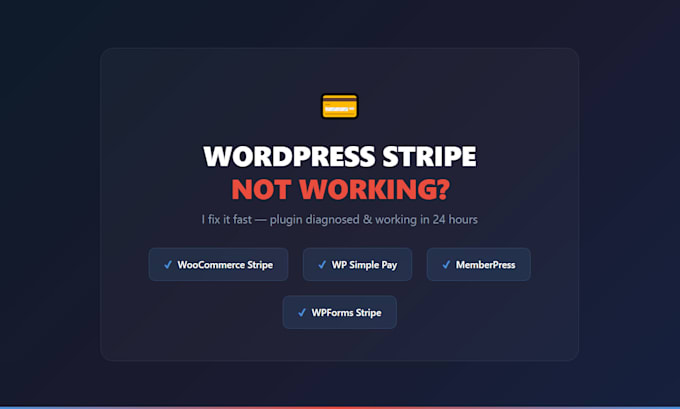 stripe payment fix for wordpress woocommerce or any plugin