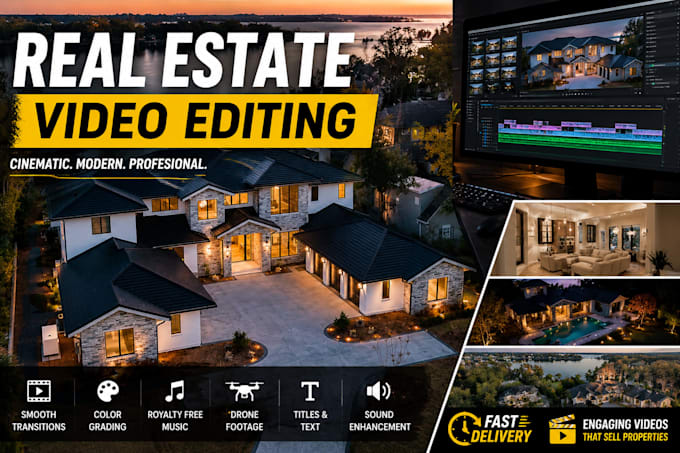 do edit professional real estate videos within 24 hours