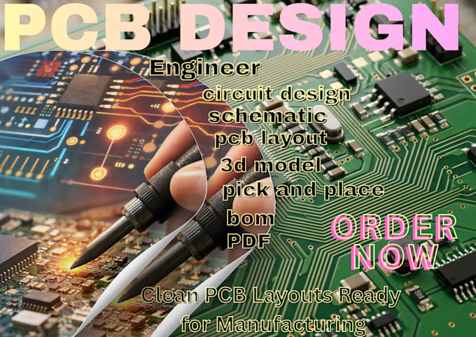 design professional pcb layout for manufacturing with clean routing and circuit