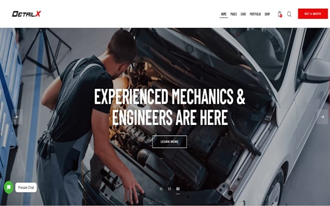 design squarespace car detailing website car coating website booking website