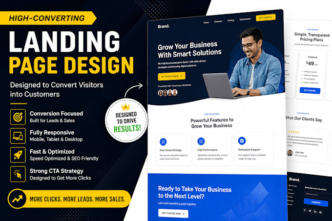 do landing page design for high conversions