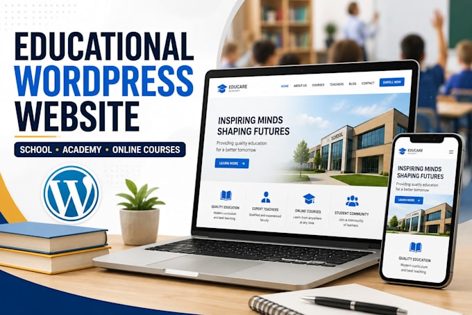 create a professional wordpress educational website