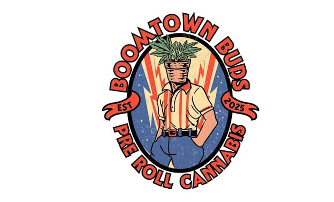 design boom town buds pre roll logo