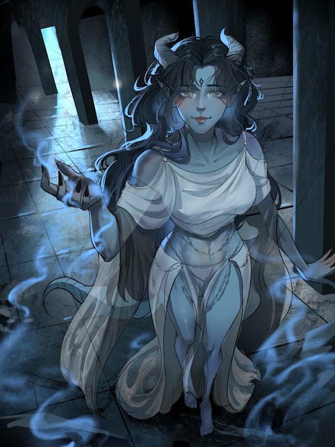 draw a custom character portrait and oc art